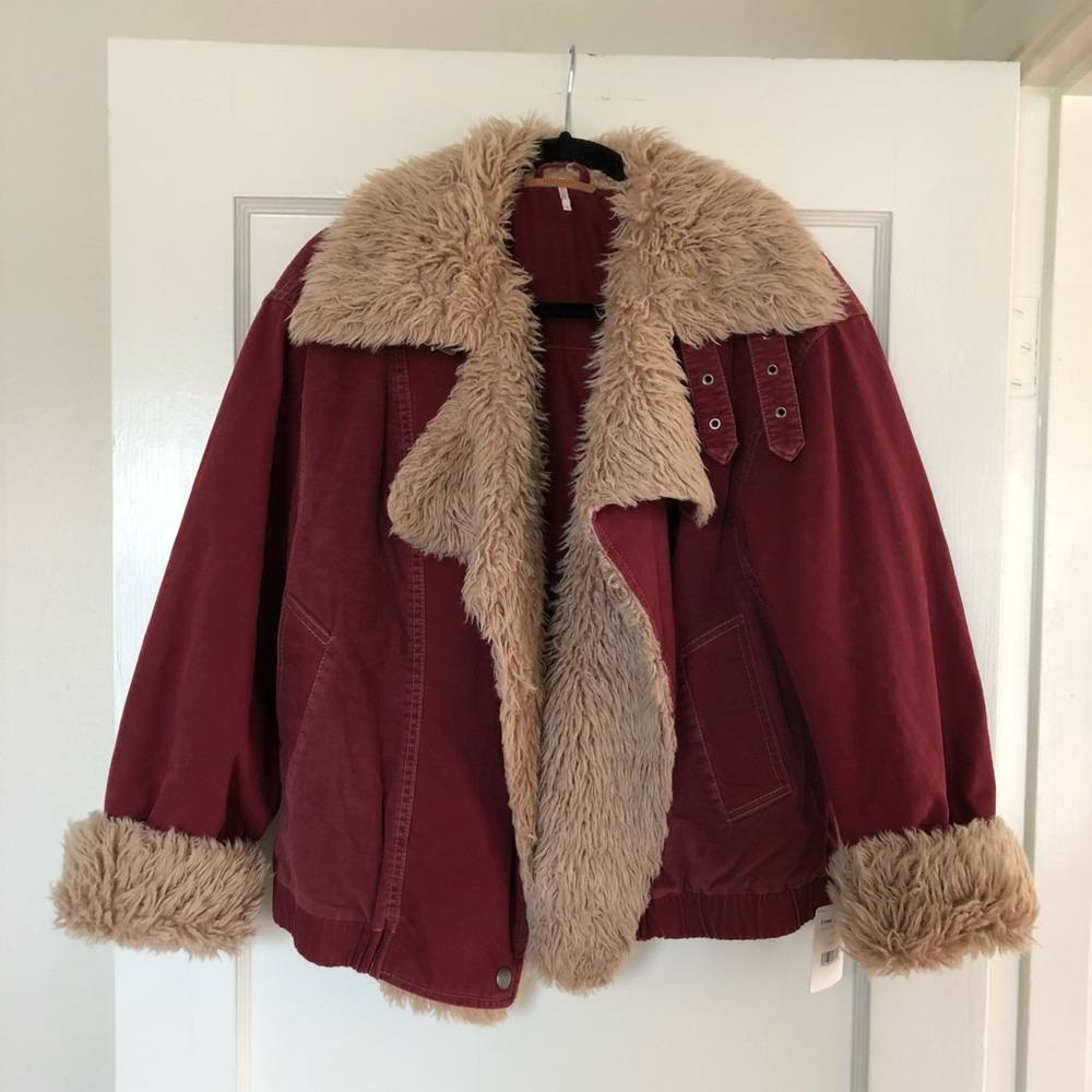 Free People Owen Sherpa Denim Jacket